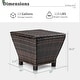 preview thumbnail 2 of 7, Patio 13 Gallons Wicker Storage Side Table