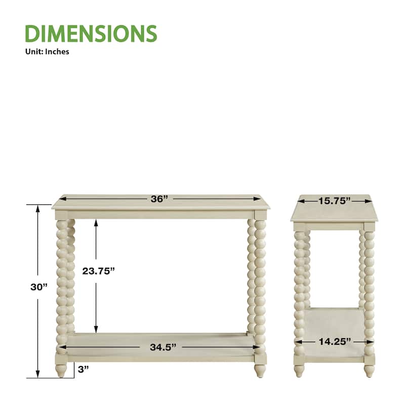 Elise Foyer Table in Black Finish