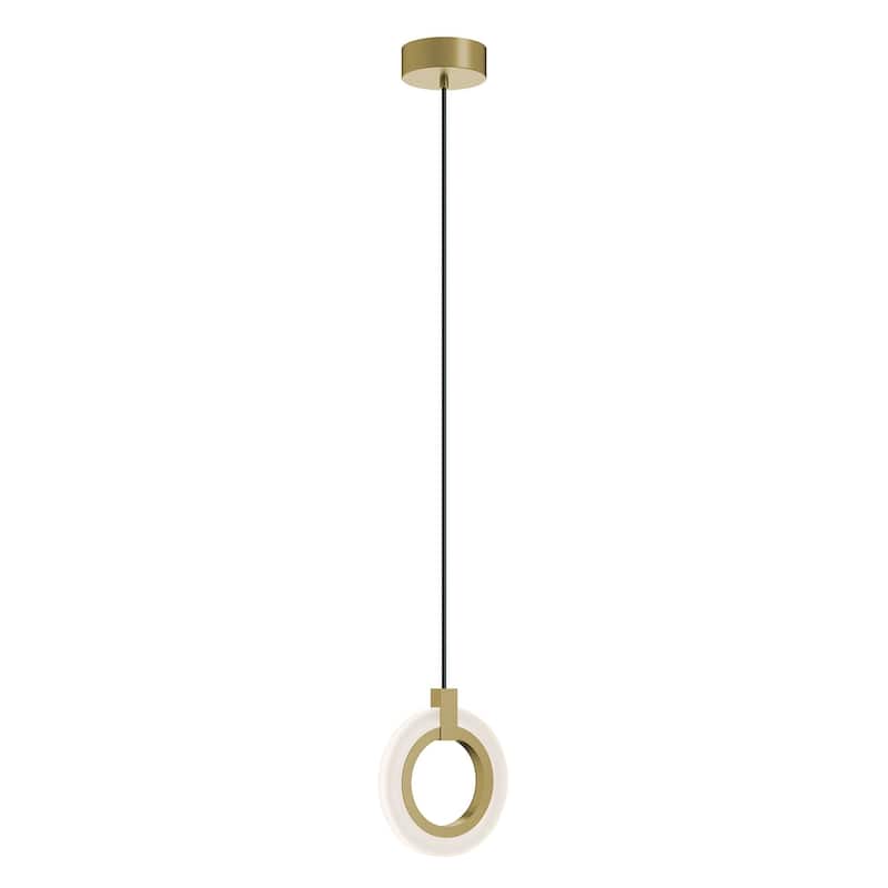 AFX Halo 8'' LED Pendant Light - Light Antique Brass