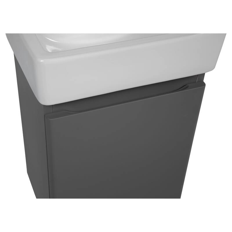 Modern Wall-Mounted Bathroom MINI-Vanity with Washbasin | Comfort Collection mirror Omega 24" included