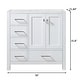 preview thumbnail 11 of 16, BATHLET 36 inch White Bathroom Vanity Set with Carrara Marble Top