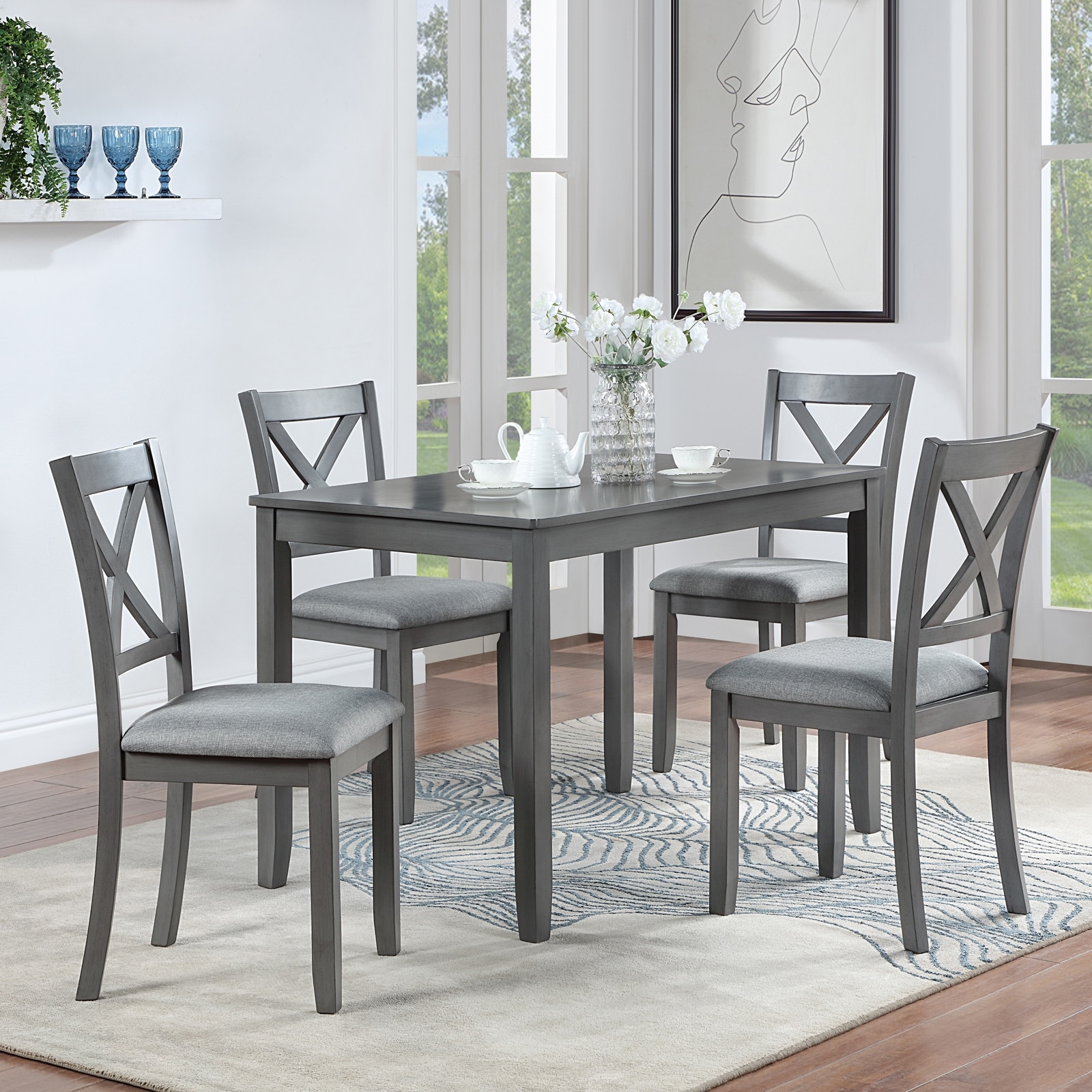 Dining Chairs Only Wooden Dining Chairs Set Of 4 Padded Seat Upholstered Side Chair For Dining Room Living Room