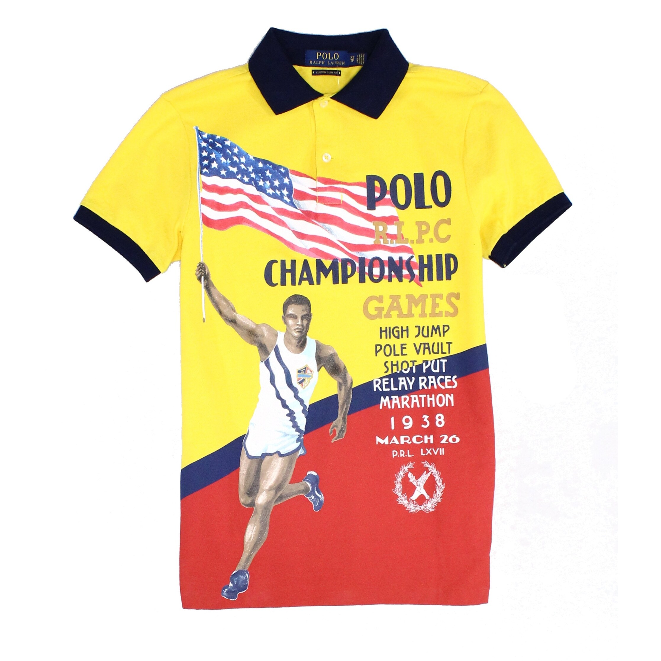 Shop Polo Ralph Lauren Mens Shirt Yellow Size Xs Custom Slim Fit