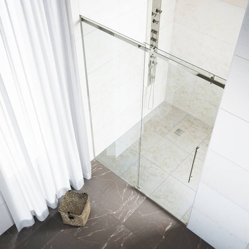 Vigo Luca 78-3/4" High x 60" Wide Sliding Frameless Shower Door