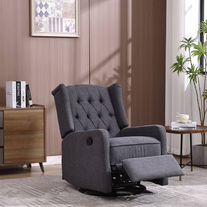 Modern Small Rocking Swivel Recliner Chair for Bedroom,Living Room Chair Home Theater Seat