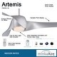 preview thumbnail 25 of 37, Minka Aire Artemis 3 Blade 58 Inch Ceiling Fan With Light Kit