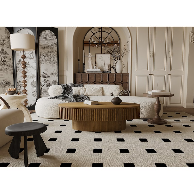 47" Oval Coffee Table with Storage Solid Wood Veneered Modern Coffee Table Accent Tea Table for Living Room, Bedroom