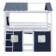 preview thumbnail 36 of 62, Roomfitters Twin-Size Bunk Wood House Bed with Elegant Windows, Sills, Tent, Sturdy Wooden Frame, Charming and Functional Design