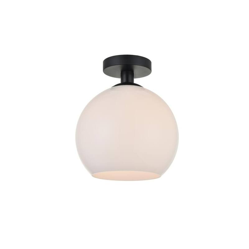 1 Light Flush Mount with 10 inch Frosted White Glass