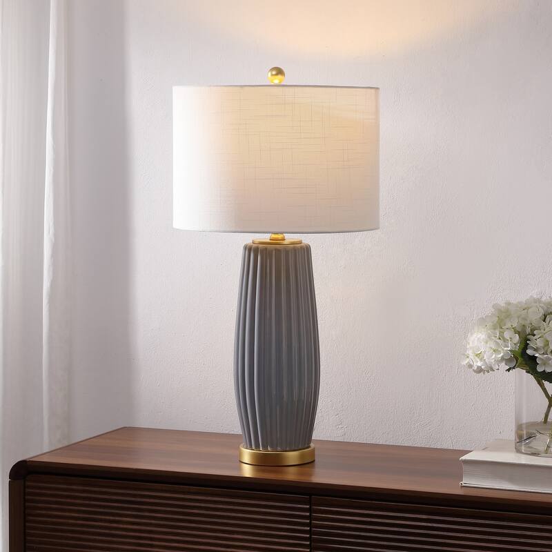 May 28.5" Ceramic LED Table Lamp, Navy by JONATHAN Y