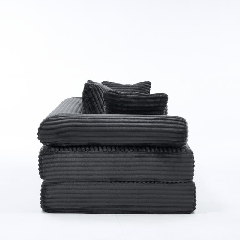 Modern King Size Convertible Sleeper Sofa Stackable Corduroy Sofa Bed