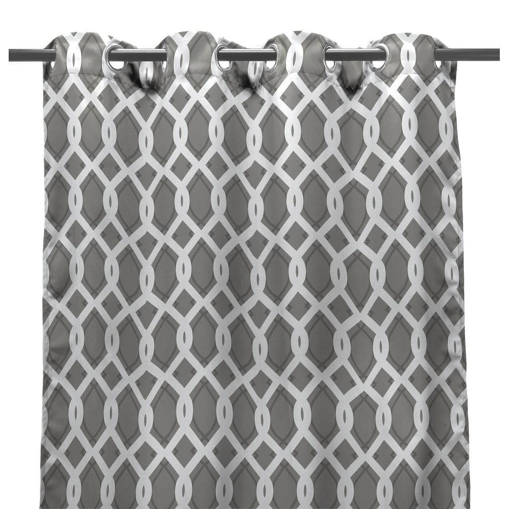 54" x 96" Solid Grommet Semi-Sheer Outdoor Curtain Panel