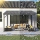 preview thumbnail 23 of 47, Domi Lean to Gazebo, Outdoor Hardtop Wall Mounted Gazebo with Sloping Galvanized Steel Roof