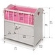 preview thumbnail 7 of 12, Badger Basket Storage Doll Crib with Bedding and Free Personalization Kit - White - 22" x 12.25" x 22"