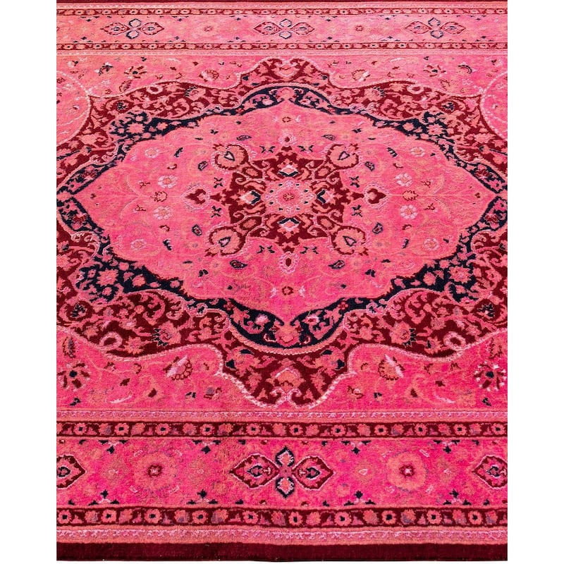Fine Vibrance, One-of-a-Kind Hand-Knotted Area Rug - Pink, 4' 6" x 7' 3" - 4' 6" x 7' 3"