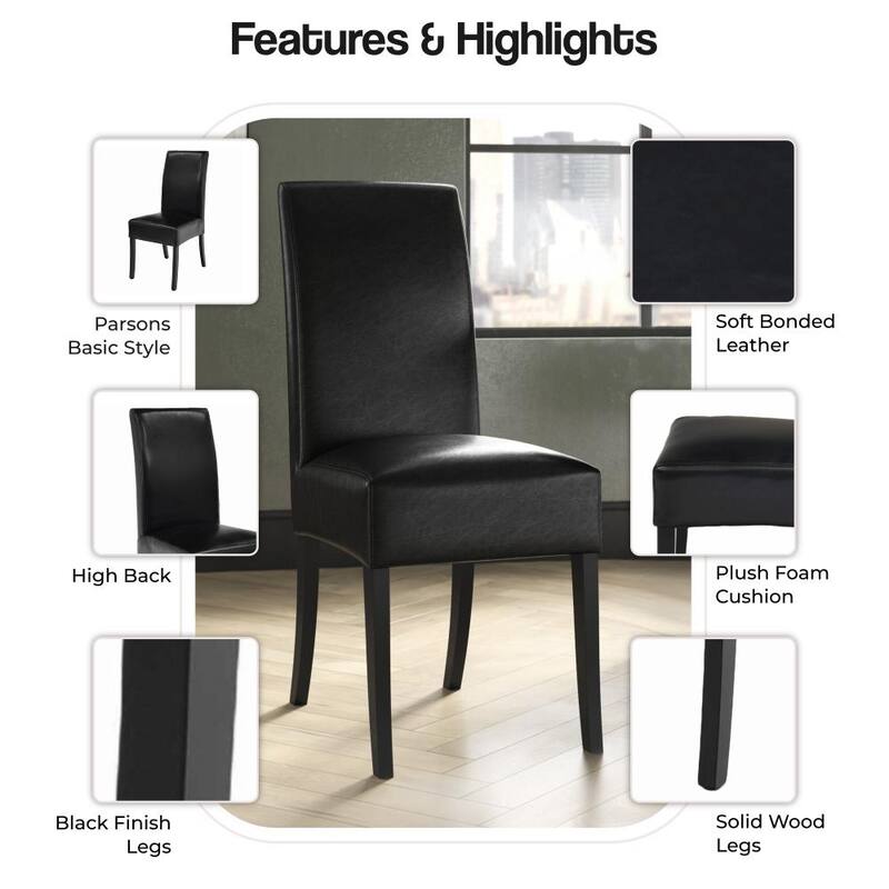 NPD Furniture Valencia Bicast Leather Dining Chair (Set of 2)