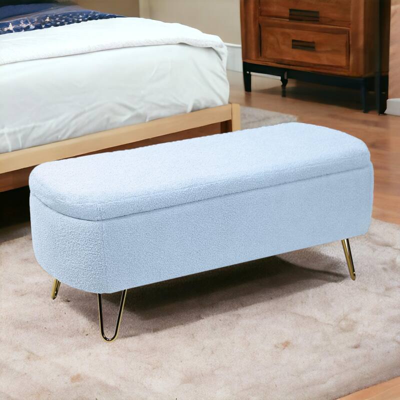 39'' L Upholstered Storage Ottoman Bench