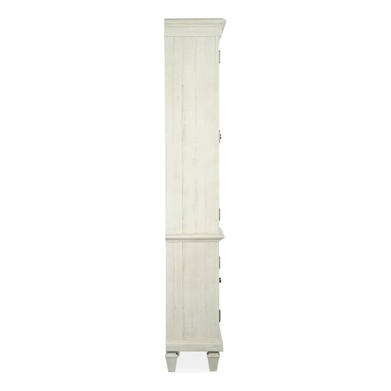 Magnussen Home Newport Alabaster Entertainment Wall - 114"W x 18"D x 86"H