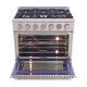 preview thumbnail 4 of 43, KUCHT 36 in. 5.2 cu. ft. Propane Gas Range with Sealed Burners and Convection Oven with interchangeable color door.