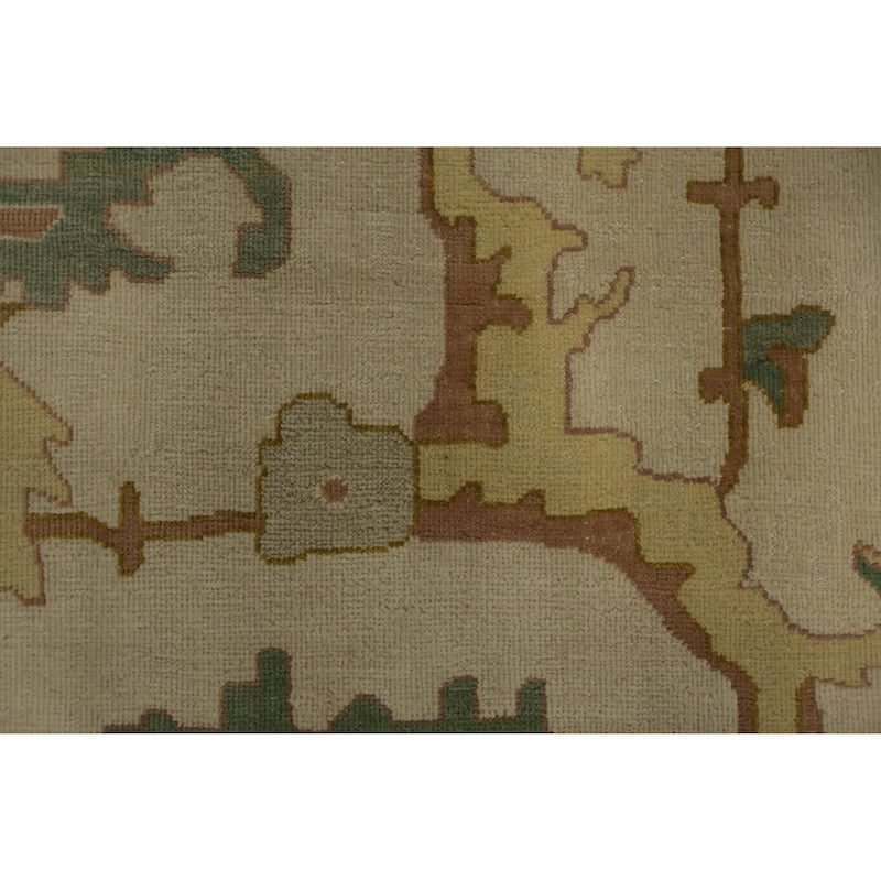 Hand Knotted Oriental 100% Wool Carpet Traditional All-Over Beige & Ivories Ziegler Area Rug - 12' 1'' X 12' 0''