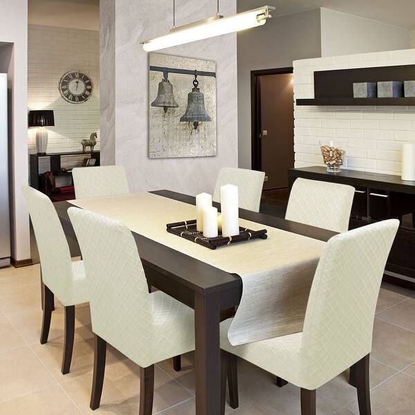 Shop 6pcs Stretch Knit Diamond Type Lattice Dining Chair