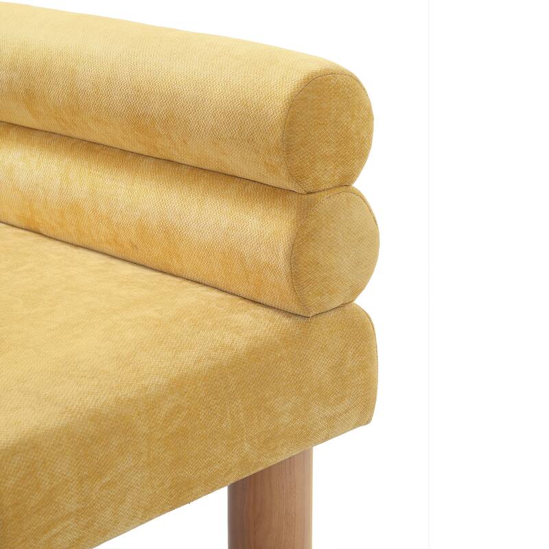 Christopher Knight Home - Modern Upholstered Dining Bench with Padded Seat and Backrest