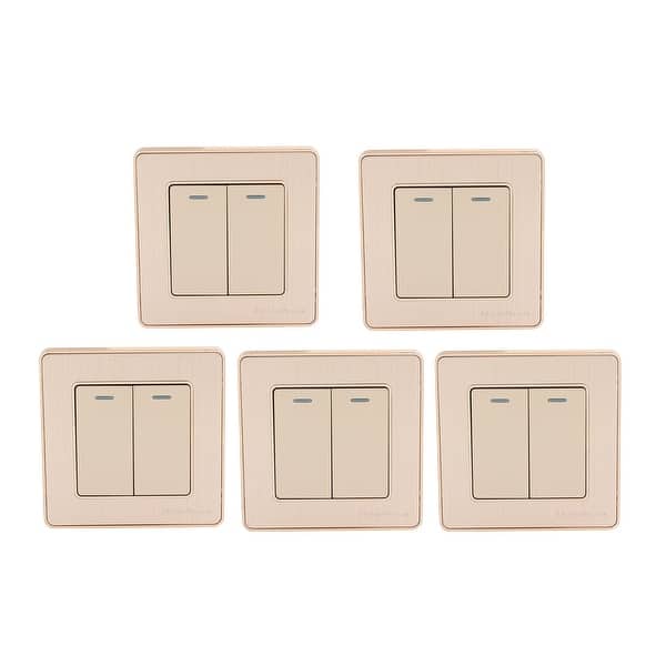 Shop 5pcs On Off Press Button 2 Gang 2 Way Wall Switch Home
