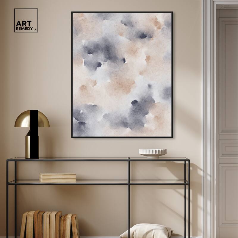 Art Remedy Fluff And Cotton Framed Watercolor Boho Abstracts