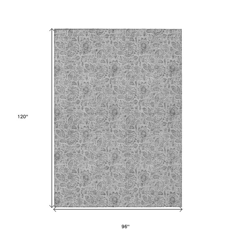 HomeRoots Floral Transitional Rectangle Outdoor Rug