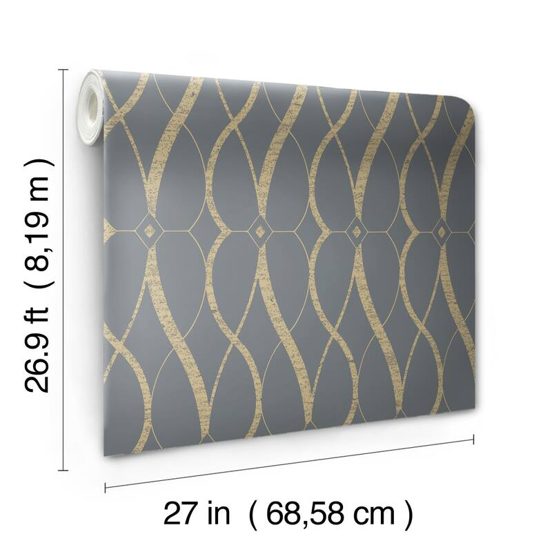 Fontaine, Graceful Geo 26.9' L X 27" W, Wallpaper Roll