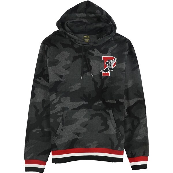 Ralph Lauren Mens P-Wing Camo Hoodie Sweatshirt, Grey, Small. Opens flyout.