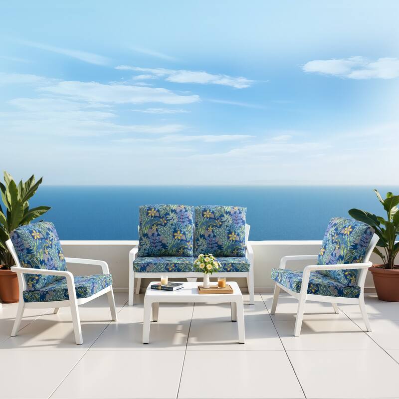 Pellebant 22 x 21 in Deep Seat Chair Outdoor Cushion Set