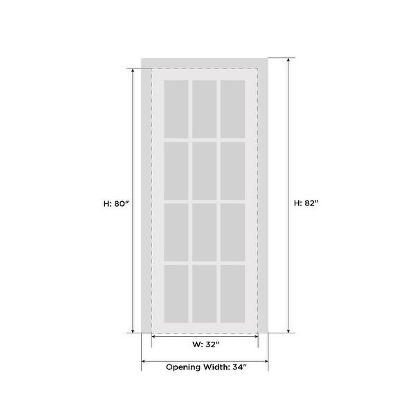 dimension image slide 9 of 22, Interior Solid French Door / Mela 0755 Painted White / Single Regular Panel Frame Handle / Bathroom Bedroom Modern Doors