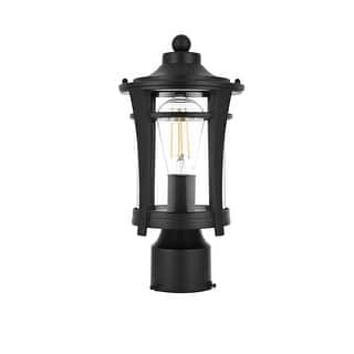 Leander 13 inch Outdoor Post light in Black - 13"