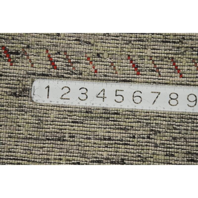 Hand Knotted Oriental 100% Wool Carpet Tribal Animal Pictorial Green Gabbeh Area Rug - 7' 7'' X 5' 3''