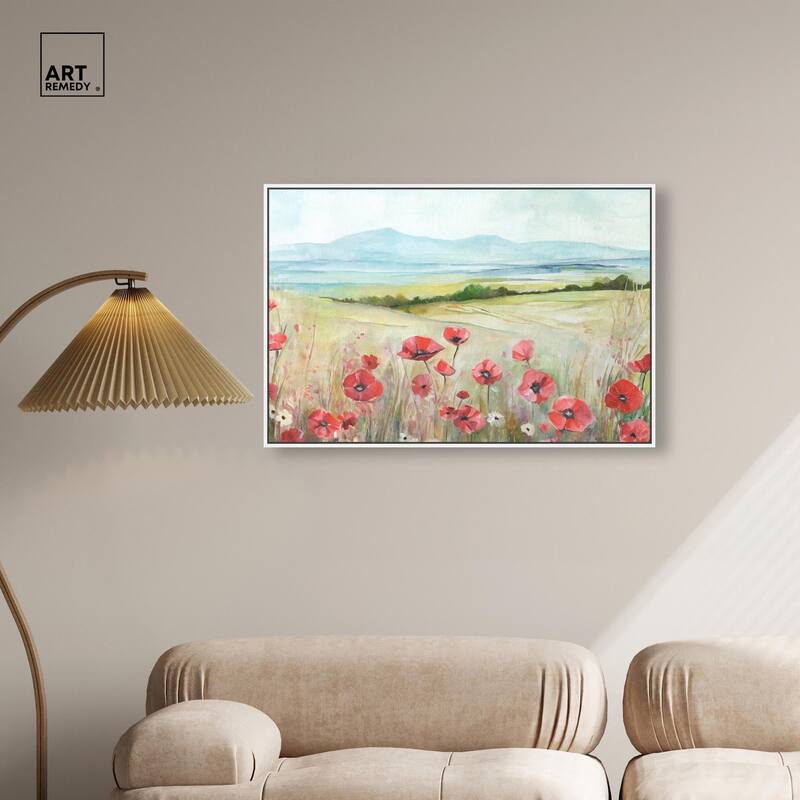 The Poppy Field Canvas by Art Remedy
