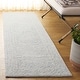 preview thumbnail 4 of 10, SAFAVIEH Hand-Tufted Pine Bilke Modern & Contemporary Wool Rug 2'3" x 8' Runner - Light Blue/Ivory - Runner