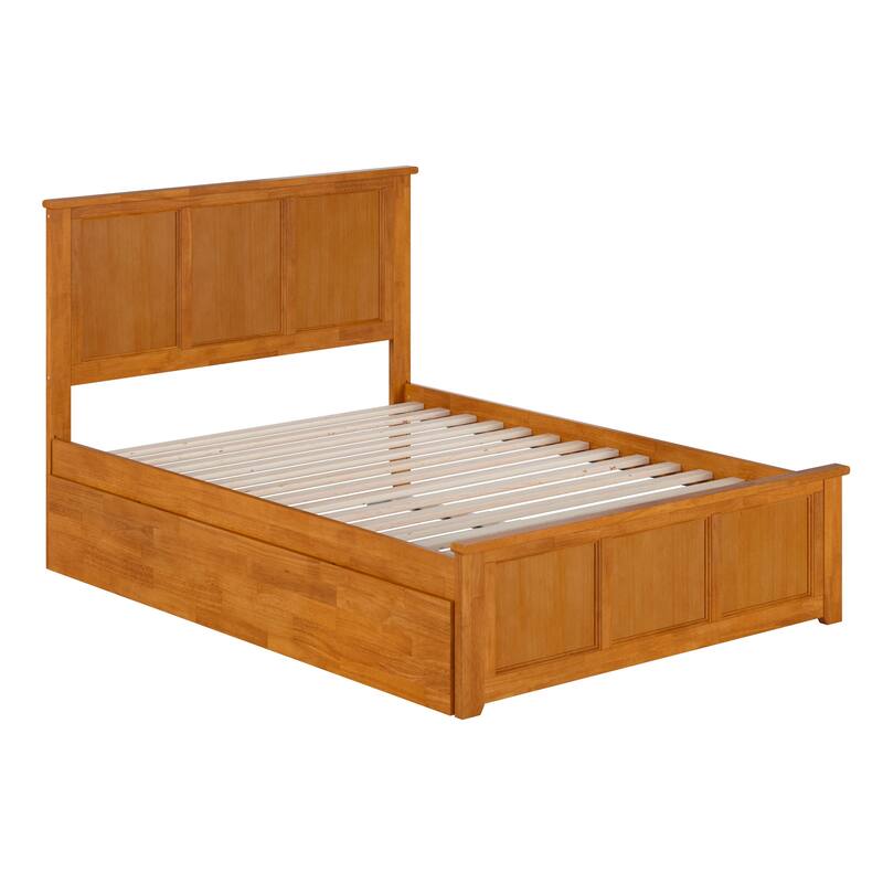 AFI Madison Full Size Platform Bed with Matching Footboard & Full Trundle