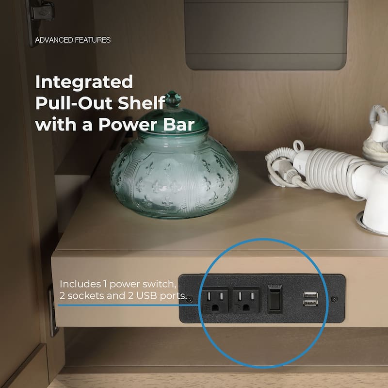 OVE Bailey Bathroom Vanity with Power Bar