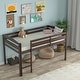 preview thumbnail 27 of 31, Costway Twin Low Loft Bunk Junior Bed Bedroom Wooden Guard Rail Ladder