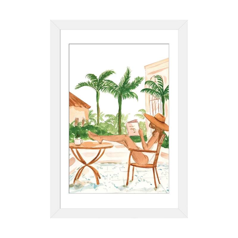 iCanvas "Vacation Mode II" by Sabina Fenn - White - 32x24x1