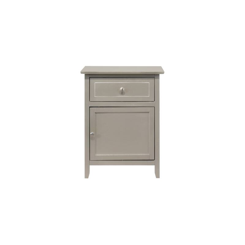Silver Champagne Nightstand 25x19x15 Transitional Bedside Table with Three Drawers, Compact Stylish Storage for Bedrooms