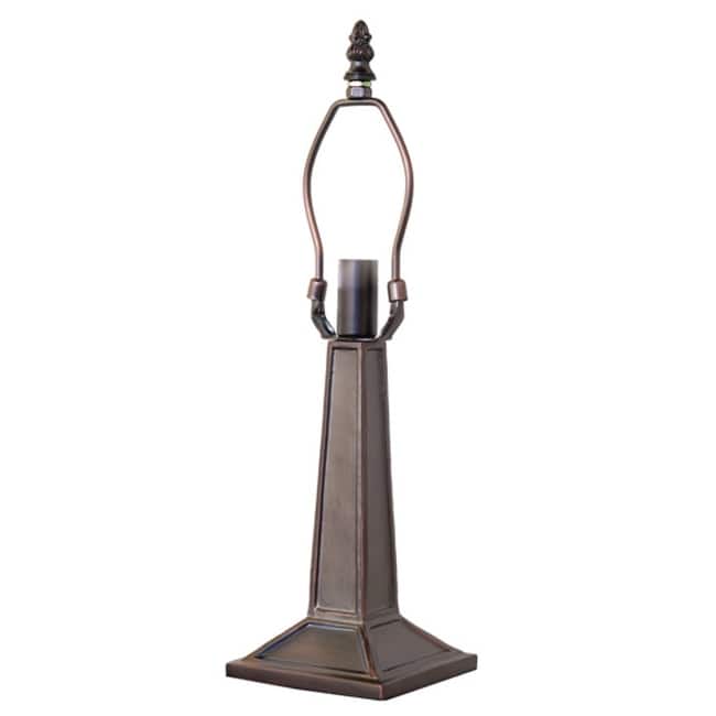 Meyda Tiffany 15362 Mission 10" Tall Lamp Base - Mahogany Bronze