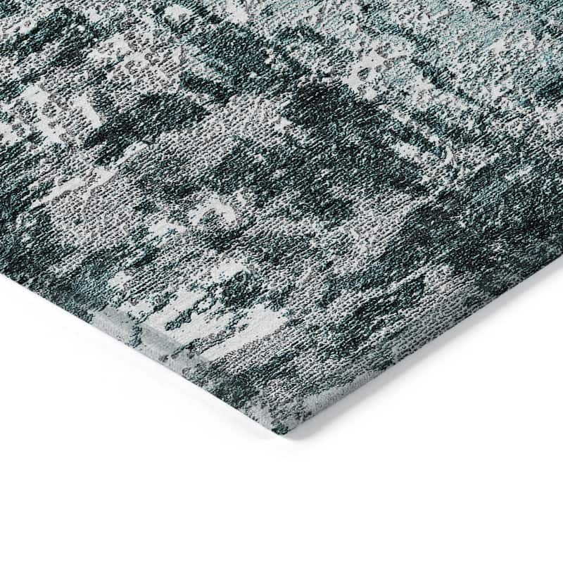 HomeRoots Abstract Transitional Rectangle Outdoor Rug