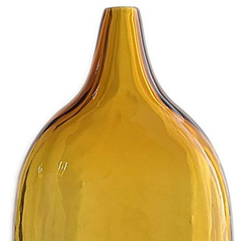 12" Amber Bud Glass Decorative Bottle - 5.50