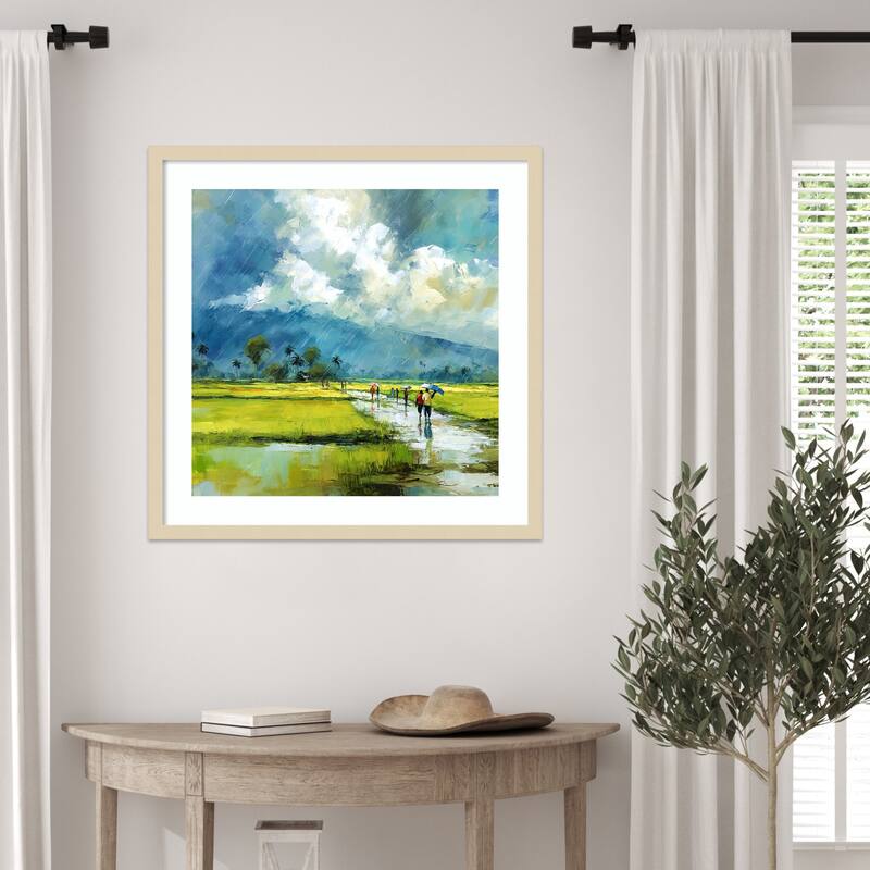 Landscape Painting No. 3 by Tradelink inhouse artist Wood Framed Wall Art Print