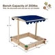 preview thumbnail 5 of 4, Kids Wooden Sandbox with Height Adjustable & Rotatable Canopy Playset