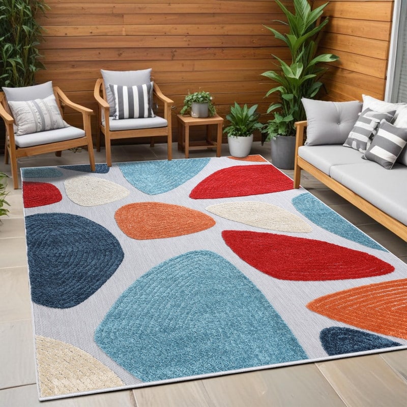 Superior Tulip Modern Geometric Indoor Outdoor Area Rug
