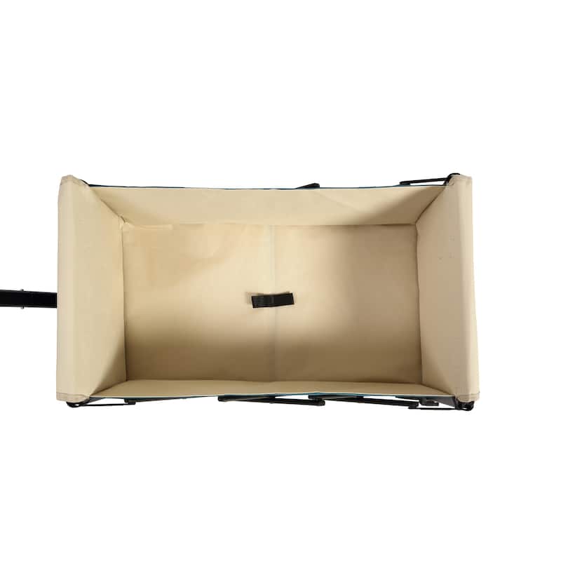 130lbs Capacity 600D Oxford Fabric Lightweight Portable Heavy Duty Collapsible Foldable Wagons with All Terrain Wheels