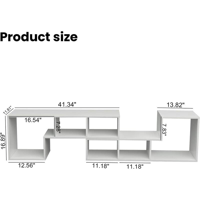 Mieres Modern Entertainment Center with Open Storage Shelves, TV Console Stand - n/a
